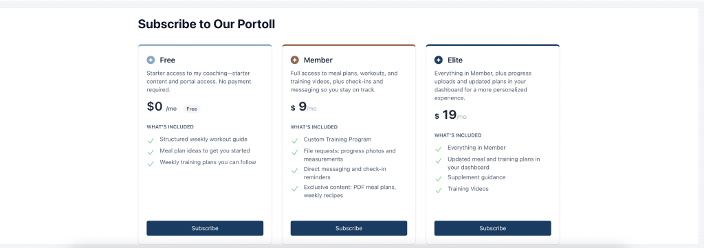 Subscriptions offered on Portoll